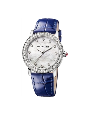 Bvlgari Mother-Of-Pearl And Diamond Watch 33Mm