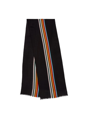 Paul Smith Wool-Blend Central-Stripe Scarf