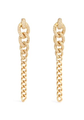 Shay Yellow Gold And Diamond Links Earrings