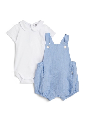 Il Gufo Cotton Polo Shirt And Shorts Set (3-12 Months)