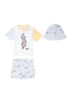 Kenzo Kids T-Shirt, Hat And Shorts Set (3-24 Months)