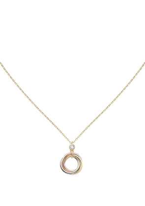 Cartier Mixed Gold And Diamond Trinity Necklace