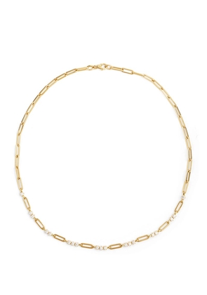 Jade Trau Yellow Gold And Diamond Pia Necklace
