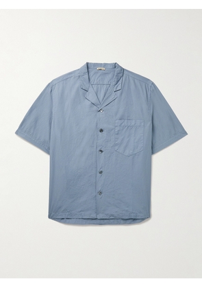Barena - Bagolo Camp-Collar Crinkled Cotton-Poplin Shirt - Men - Blue - IT 44