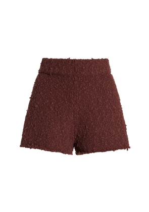 Zulu & Zephyr - Boucle Knit Organic Cotton-Blend Shorts - Brown - US 6 - Moda Operandi