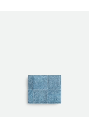 Bottega Veneta Cassette Bi-fold Wallet - Blue - Man - Lambskin