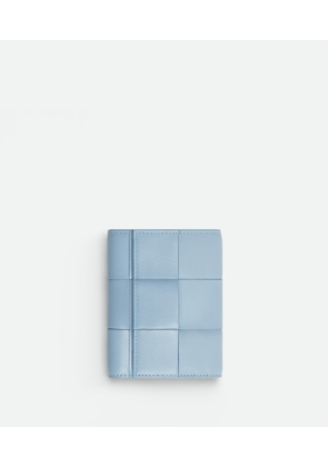 Bottega Veneta Cassette Tri-fold Zip Wallet - Blue - Woman - Lambskin
