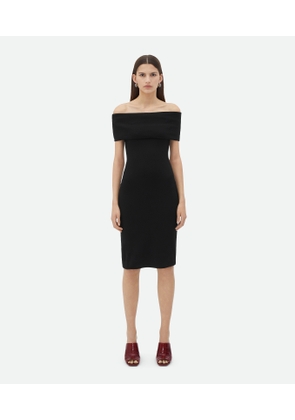 Bottega Veneta Textured Nylon Off-the-shoulder Dress - Black - Woman   Polyamide & Elastan