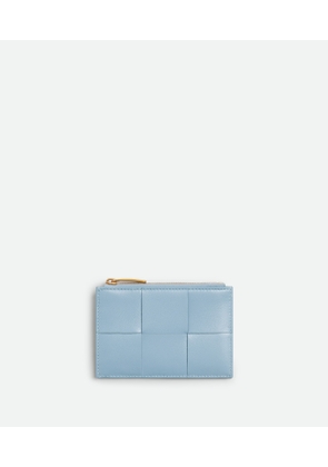 Bottega Veneta Cassette Zipped Card Case - Blue - Woman - Lambskin