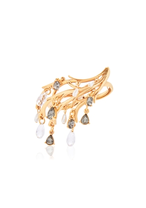 Oscar de la Renta - Crystal & Pearl Branch Double Ring - White - OS - Moda Operandi - Gifts For Her