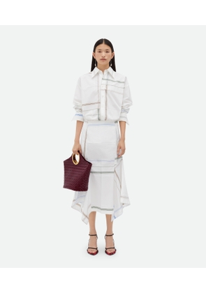 Bottega Veneta Handkerchief Cotton Skirt - White - Woman   Cotton