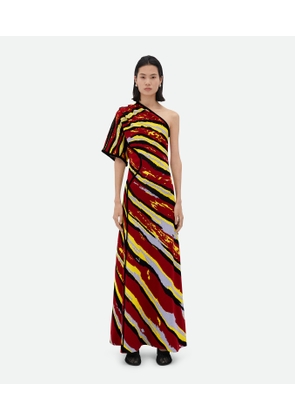 Bottega Veneta Viscose Jacquard Dress - Multicolor - Woman - S - Viscose, Silk & Polyester