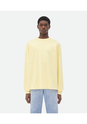 Bottega Veneta Jersey Oversized Long Sleeve T-shirt - Yellow - Man - XS - Cotton