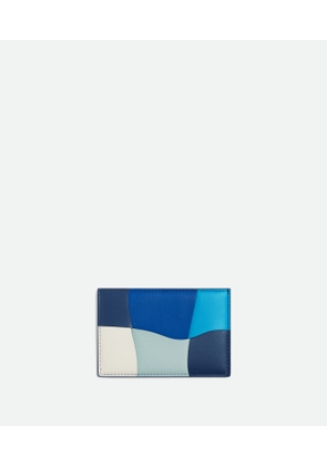 Bottega Veneta Cassette Credit Card Case - Blue - Man - Calfskin
