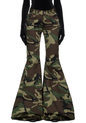 VETEMENTS Green Flared Trousers