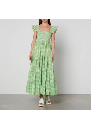 RIXO Kendall Gingham Cotton Midi Dress - XS/UK 8