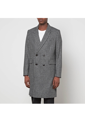 AMI Double-Breasted Houndstooth Wool Coat - IT 48/M