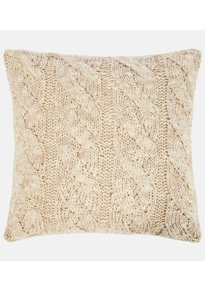 Brunello Cucinelli Cable-knit linen and silk cushion