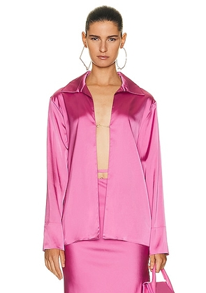 JACQUEMUS La Chemise Notte in Pink - Pink. Size 34 (also in ).