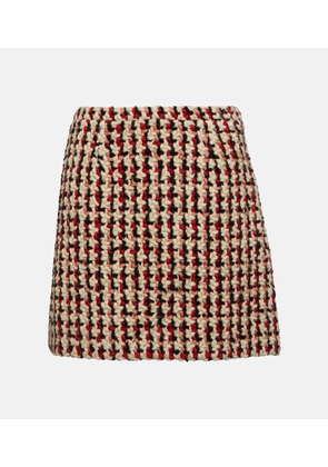 Etro Checked wool-blend tweed miniskirt