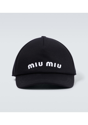 Miu Miu Logo cotton baseball cap