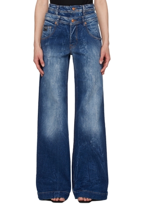 Versace Jeans Couture Indigo Wide Leg Jeans