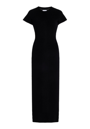 Aexae - Cashmere T-Shirt Maxi Dress - Black - S - Moda Operandi