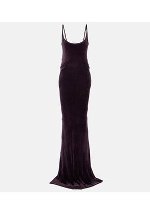 Rick Owens Ruched velvet gown