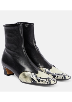 Khaite Dallas leather ankle boots