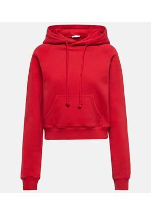 The Row Timmi cropped cotton-blend jersey hoodie