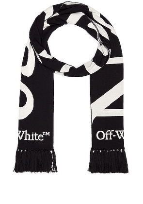 OFF-WHITE No Offence Reversible Knit Scarf in Black - Black. Size all.