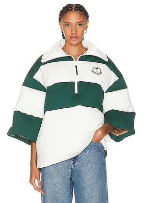 Moncler Genius x Palm Angels Zip Up Cardigan in Green White Stripe - Green. Size XS (also in ).