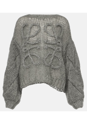 Loewe Anagram open-knit mohair-blend sweater