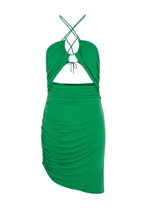Retrofête Cadiz Cut-out Stretch-jersey Mini Dress - Bright Green - M