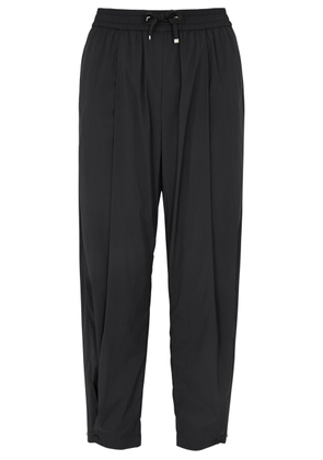 Herno Cropped Tapered Nylon Trousers - Black - 42 (UK10 / S)