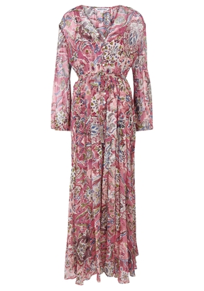 Veronica Beard Elvita Printed Silk-georgette Maxi Dress - Rose - 6 (UK10 / S)