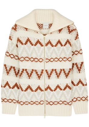 Varley Brooke Fair-Isle Knitted Jacket - Cream - S (UK8-10 / S)
