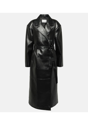 The Frankie Shop Tina faux leather trench coat