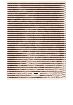 Tekla Stripe Bath Mat in Kodiak Stripes - Brown. Size all.