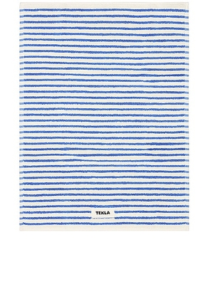 Tekla Stripe Bath Mat in Coastal Blue Stripes - Blue. Size all.