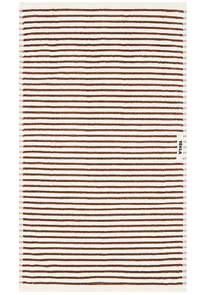 Tekla Stripe Hand Towel in Kodiak Stripes - Tan. Size all.