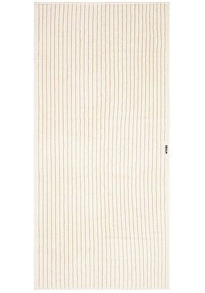 Tekla Bath Towel in Sienna Stripe - Tan. Size all.