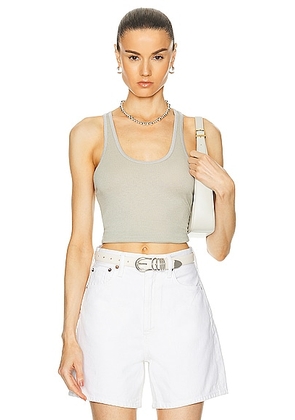AGOLDE Karla Tank in Rice Paper - Grey. Size M (also in L, S, XL, XS).