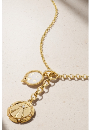 Foundrae - Mind, Body, Soul, Wholeness 18-karat Gold, Diamond And Enamel Necklace - One size
