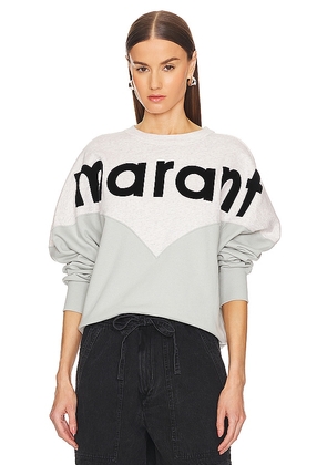 Isabel Marant Etoile Houston Sweatshirt in Light Grey,Royal. Size 36/4, 38/6.