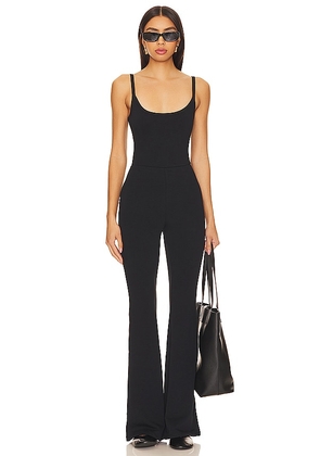 Good American Compression Terry Scoop Jumpsuit in Black. Size XL.
