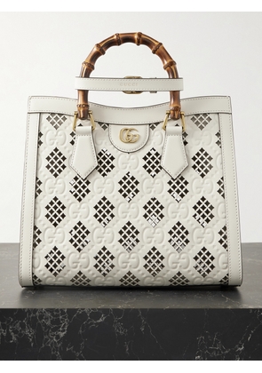 Gucci - Diana Debossed Laser-cut Leather Tote - White - One size