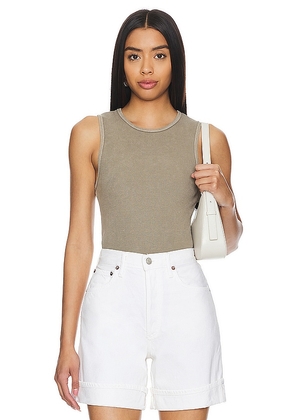 AGOLDE Nova Tank in Taupe. Size M, S, XL, XS.