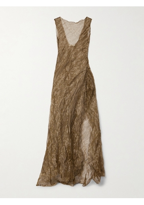 Jason Wu Collection - Asymmetric Metallic Crinkled-organza Gown - Gold - US4,US6