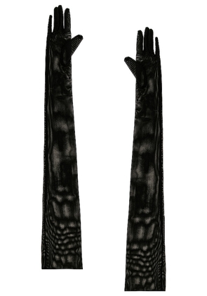 Norma Kamali Long Gloves in Black. Size XS/S.